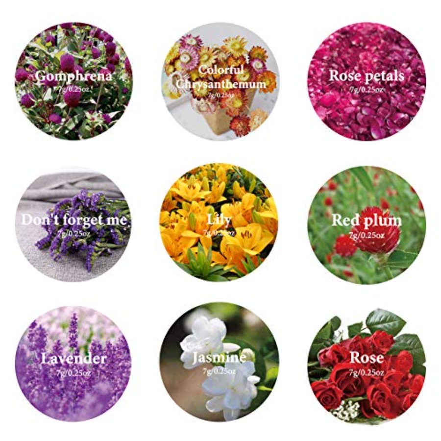 9 Bags Dried Flowers, 100% Nat - Soap Making Diy Kit review and price